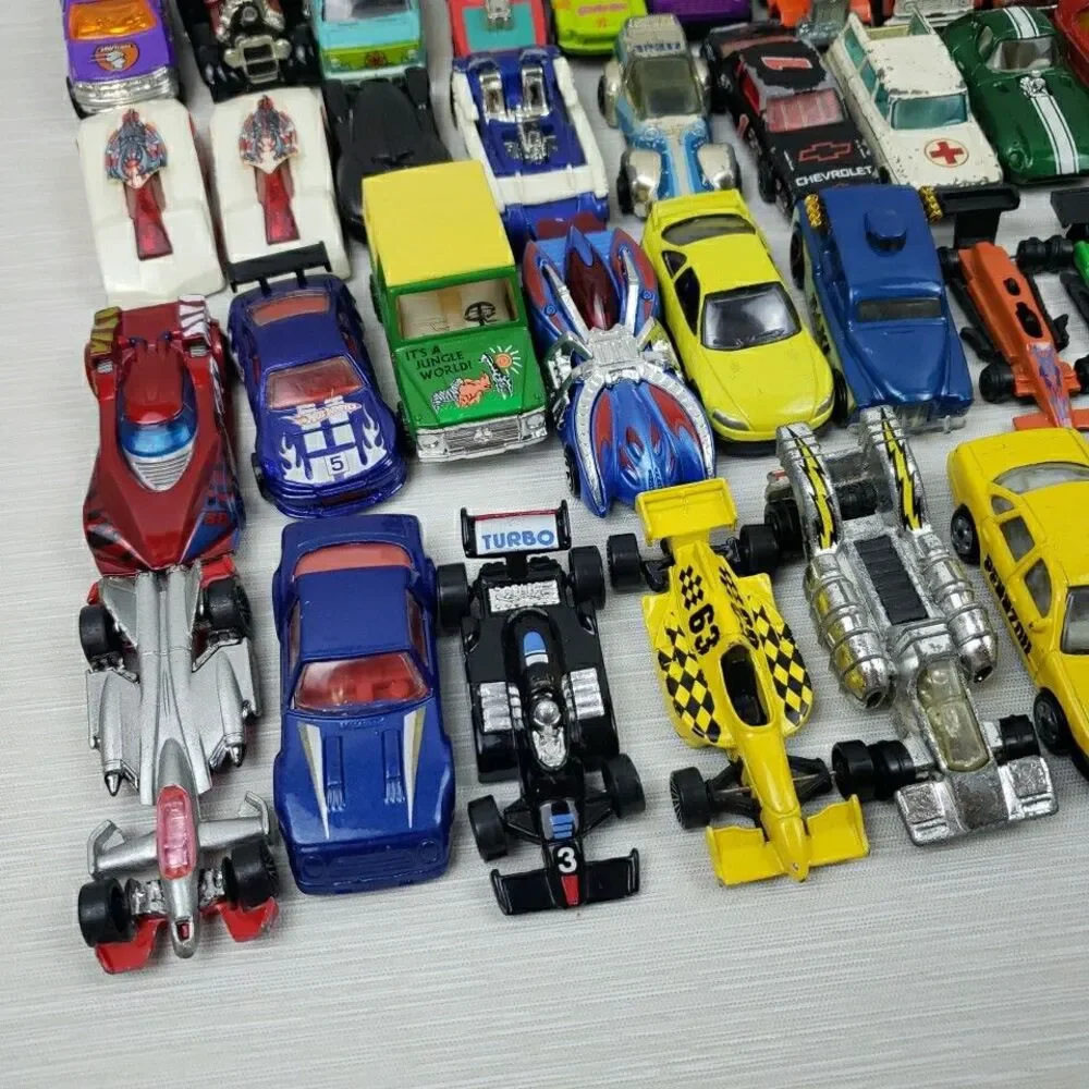 Mix Lot Die Cast 56 Cars Trucks Hot Wheels Golden Lensey Majorette Toy